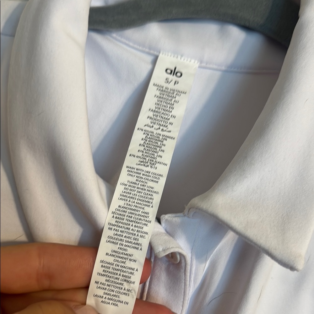 ALO Yoga White Sleeveless Polo Dress - Picture 5 of 7
